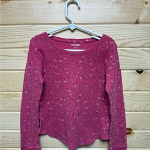 Old Navy Berry Long Sleeve Kids Tee